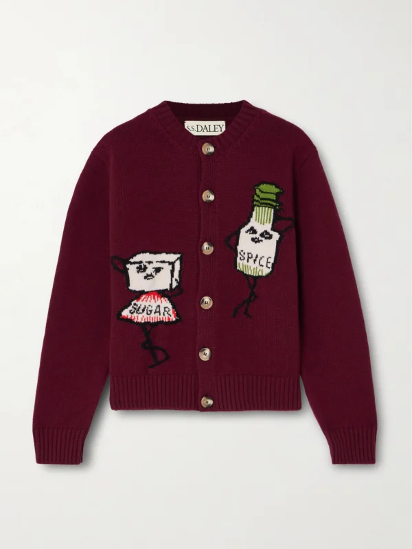 S.S. Daley Sugar & Spice Intarsia Wool Cardigan
