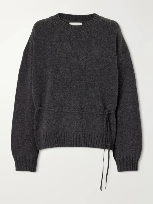 St. Agni Belted Wool Sweatshirt