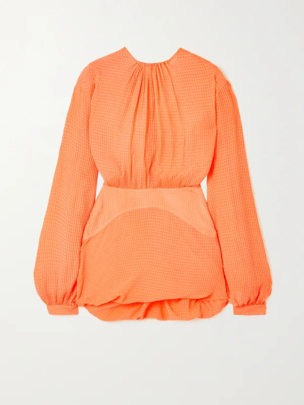 Stella McCartney Amanda Silk-seersucker Mini Dress