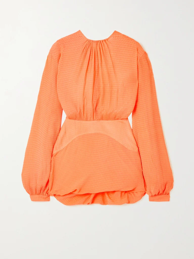Stella McCartney Amanda Silk-seersucker Mini Dress