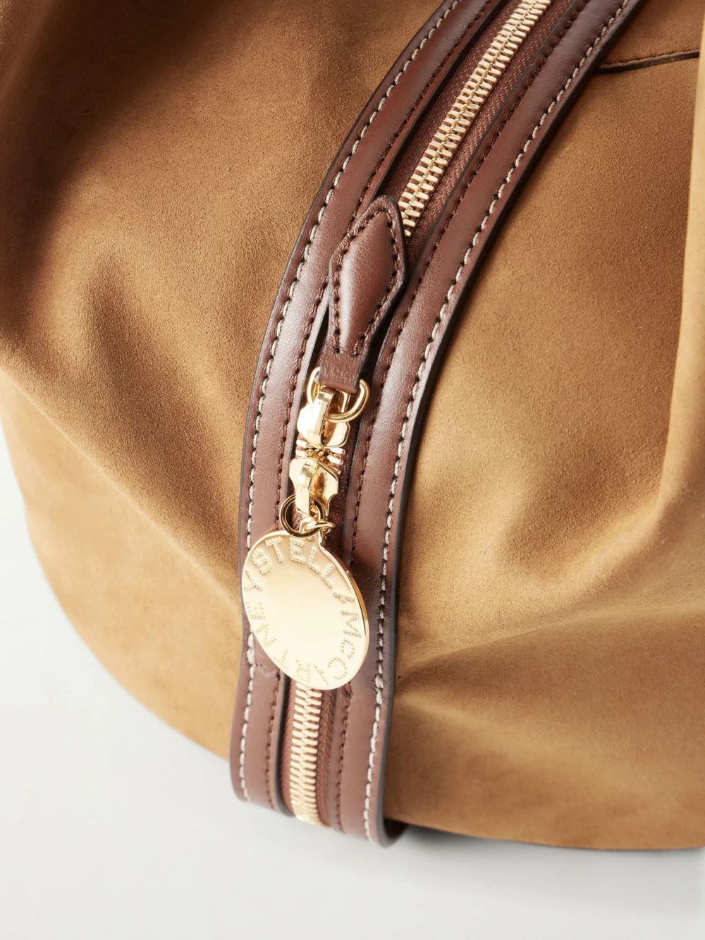 Close-up detail of the Stella McCartney Appaloosa Vegetarian Material Shoulder Bag