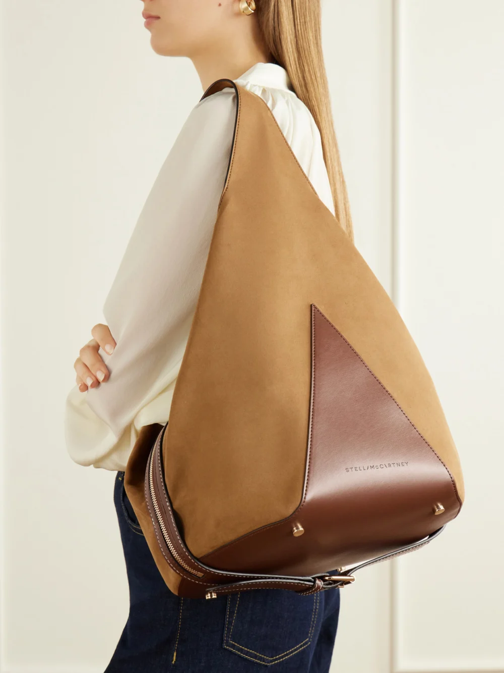Stella McCartney Appaloosa Vegetarian Material Shoulder Bag, styled view