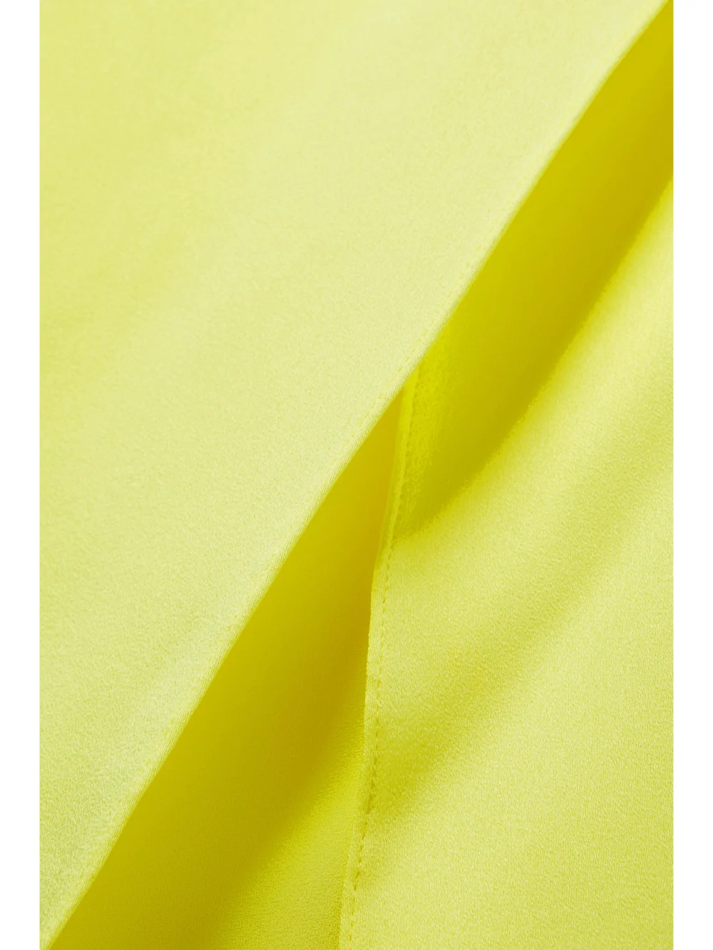 Close-up detail of the Stella McCartney Asymmetric Wrap-effect Satin Midi Skirt