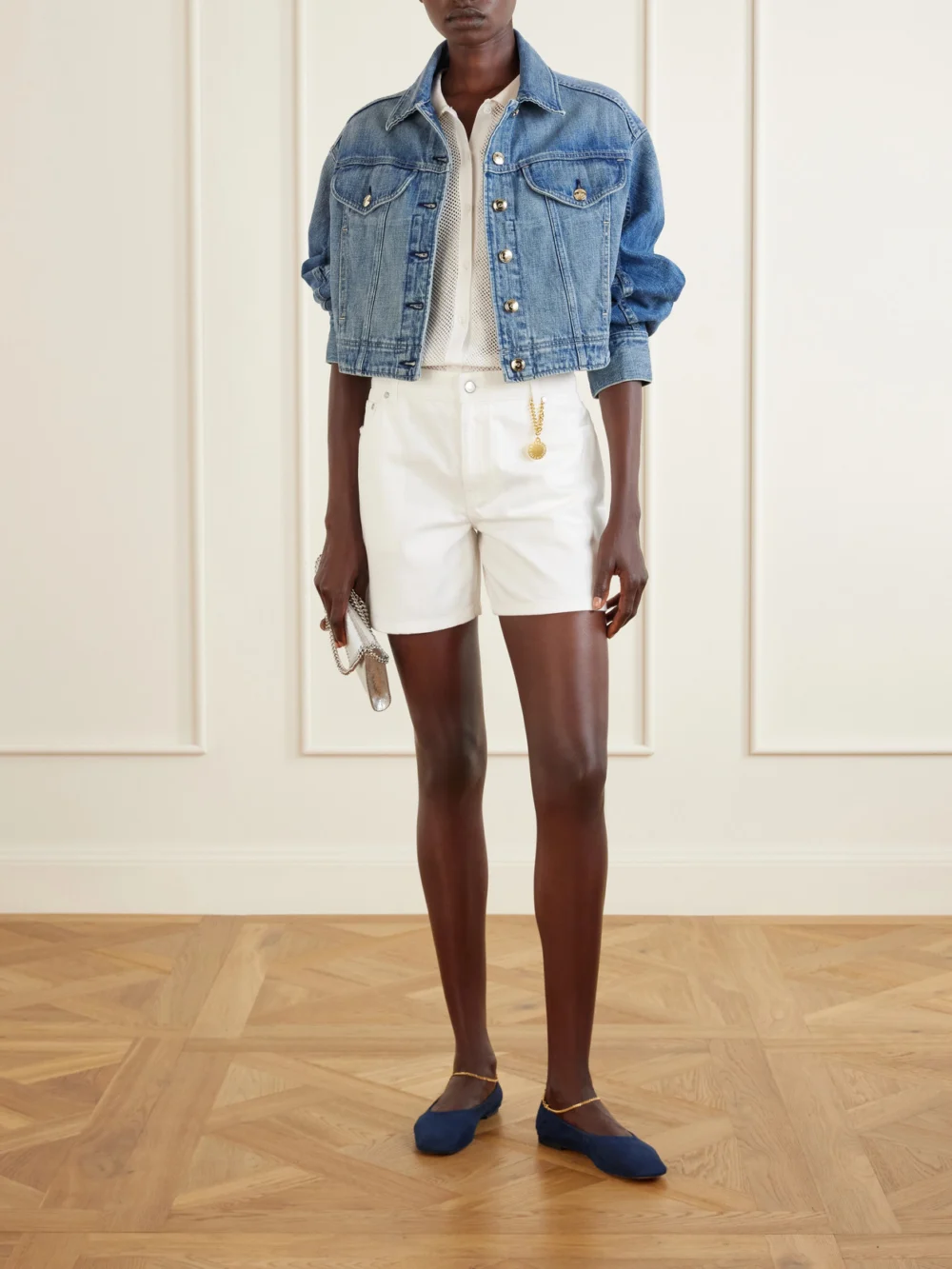 Stella McCartney Ballerina Alter Suede Flats, styled view