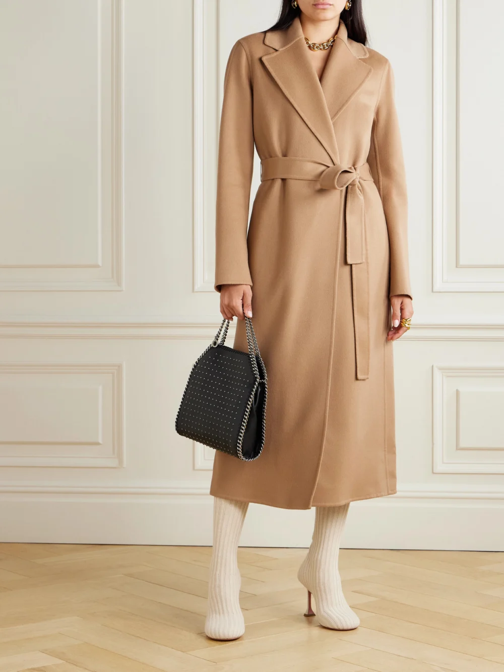 Stella McCartney Belted Wool Coat, worn by a model