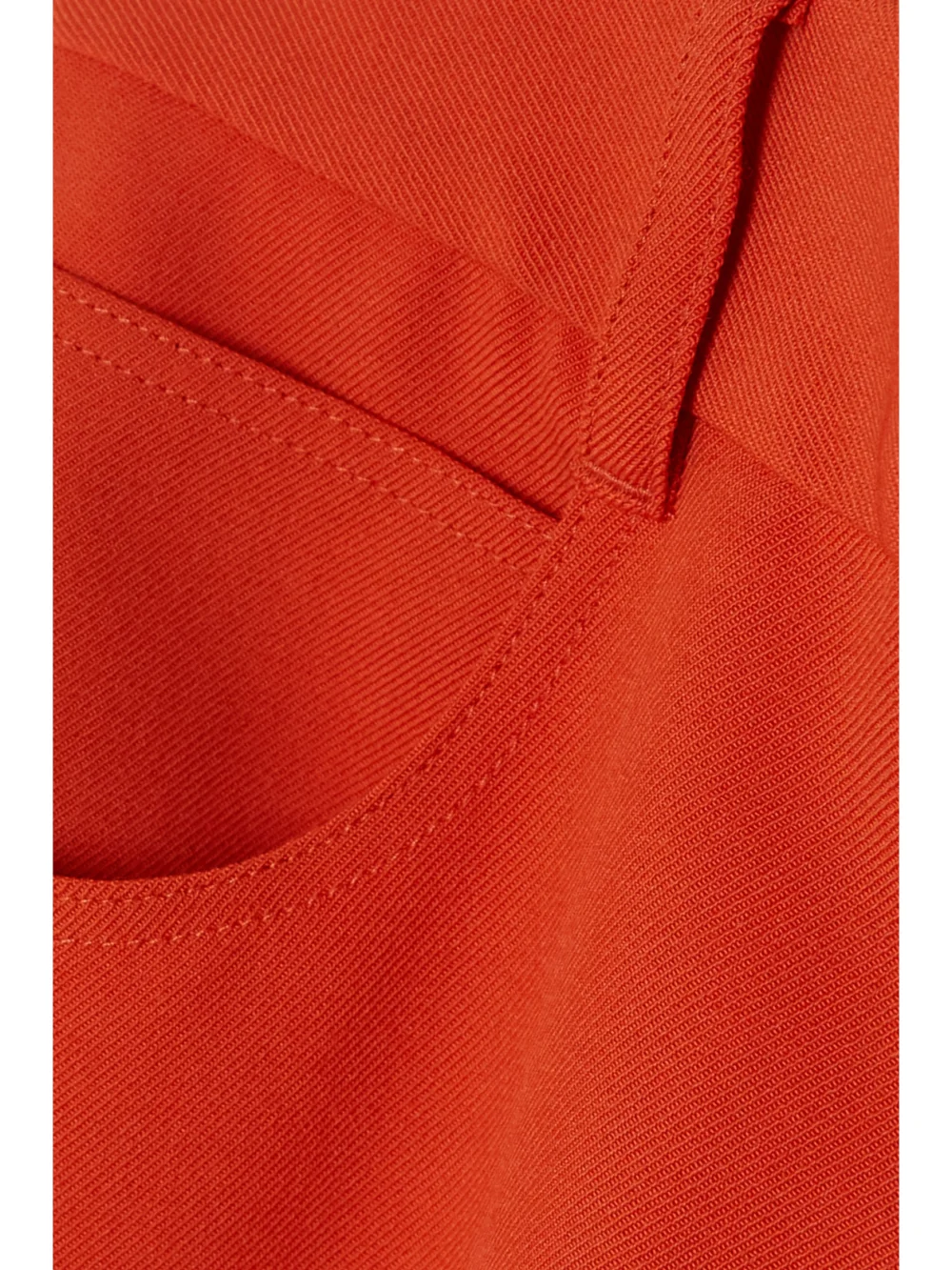 Close-up detail of the Stella McCartney Cropped Twill Flared Pants