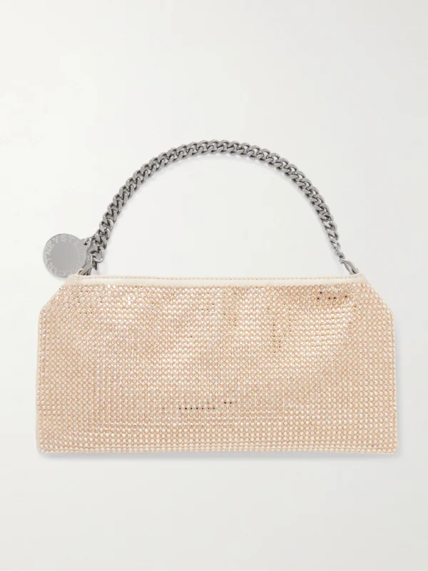 Stella McCartney Crystal-embellished Canvas Shoulder Bag