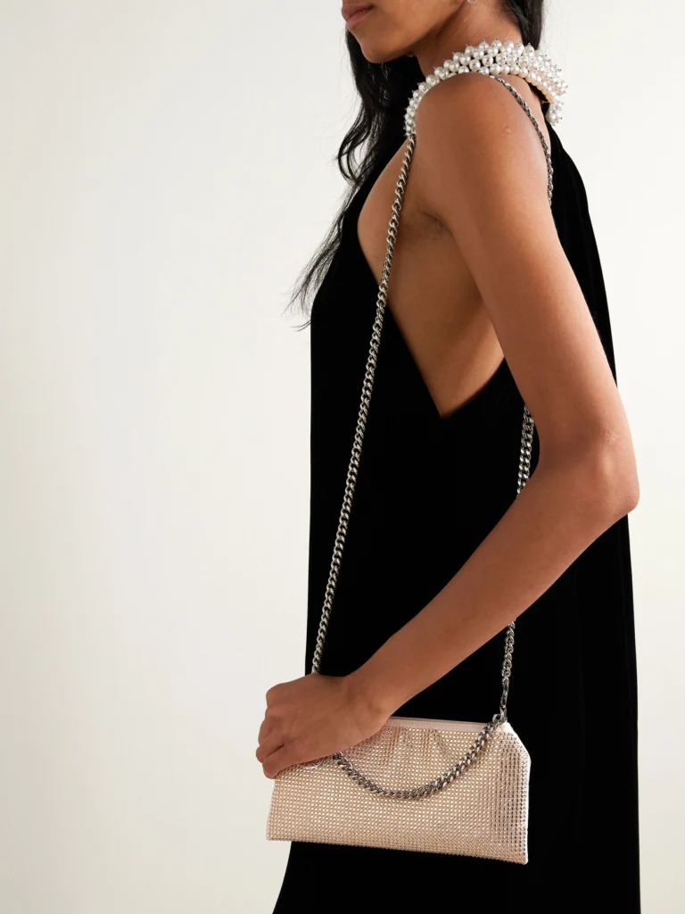 Stella McCartney Crystal-embellished Canvas Shoulder Bag