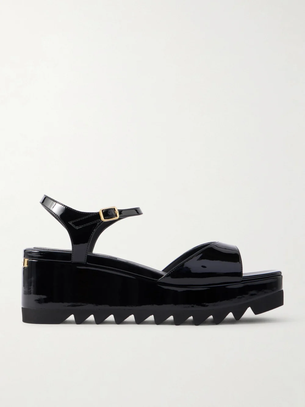 Stella McCartney Elyse Patent Platform Sandals in black