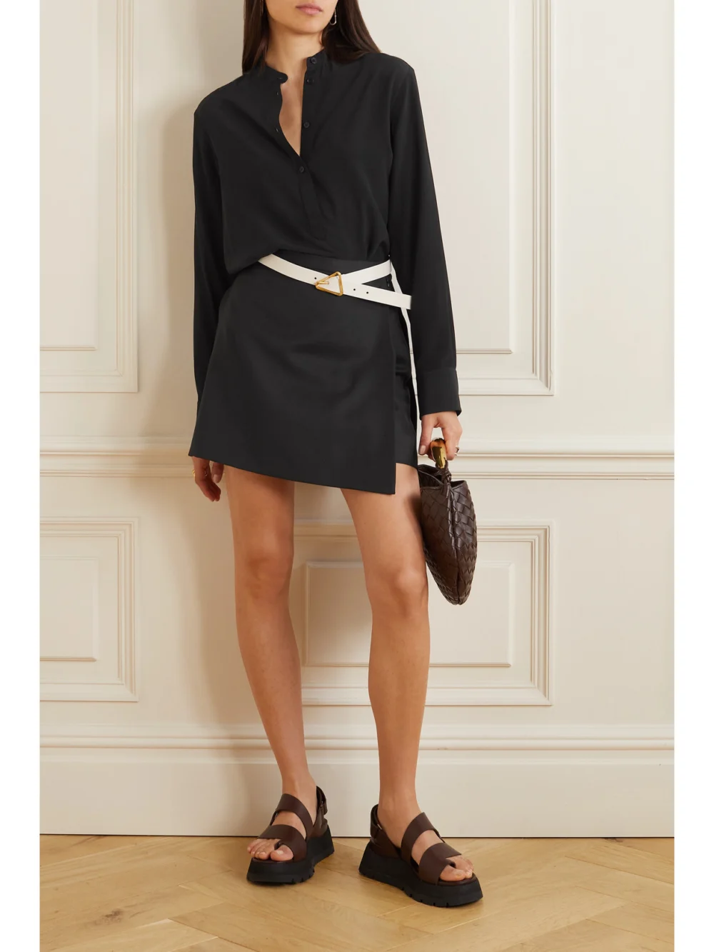 Stella McCartney Eva Silk Crepe De Chine Blouse, worn by a model