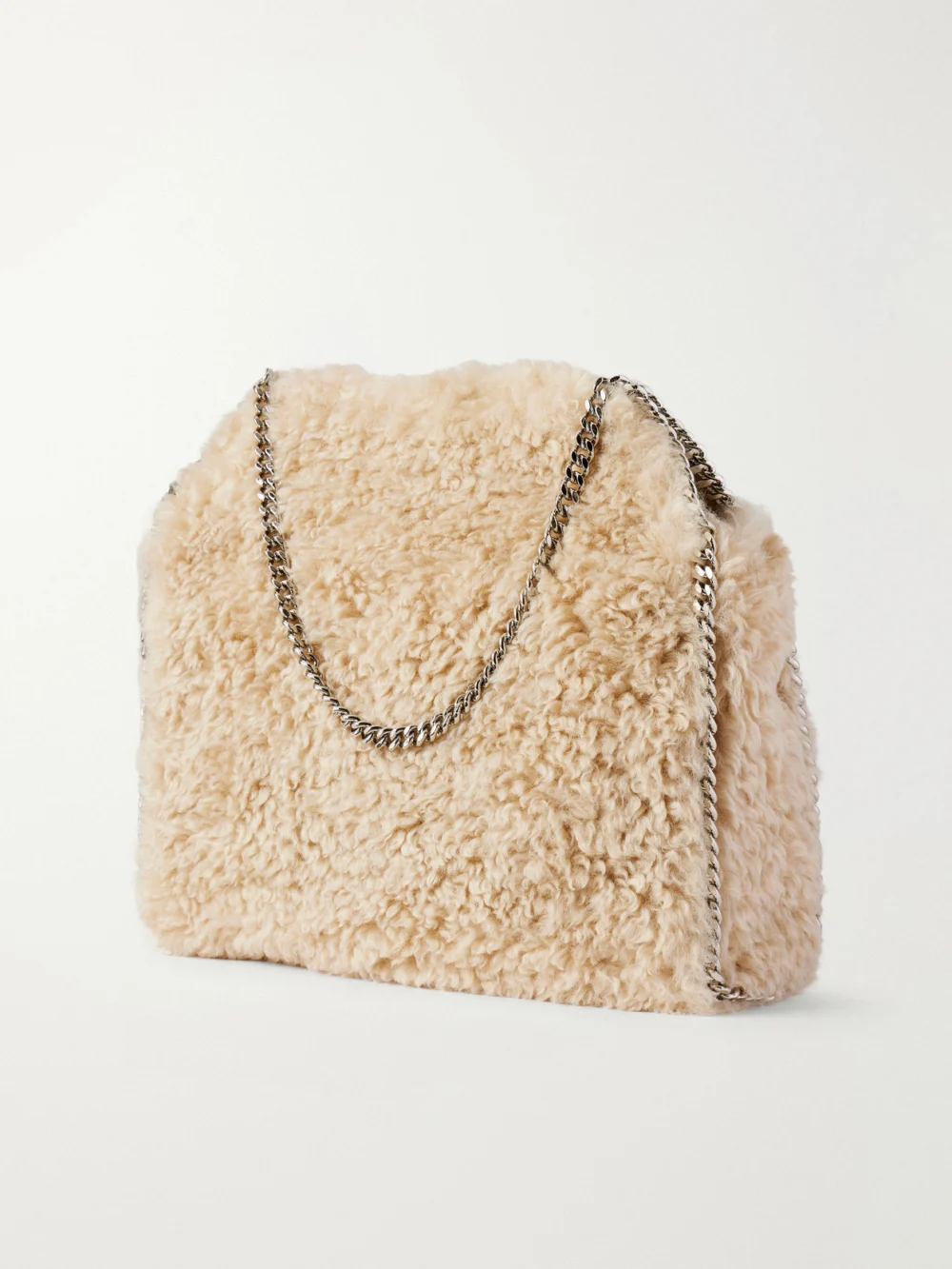 Back view of the Stella McCartney Falabella Chain-detailed Plush Tote