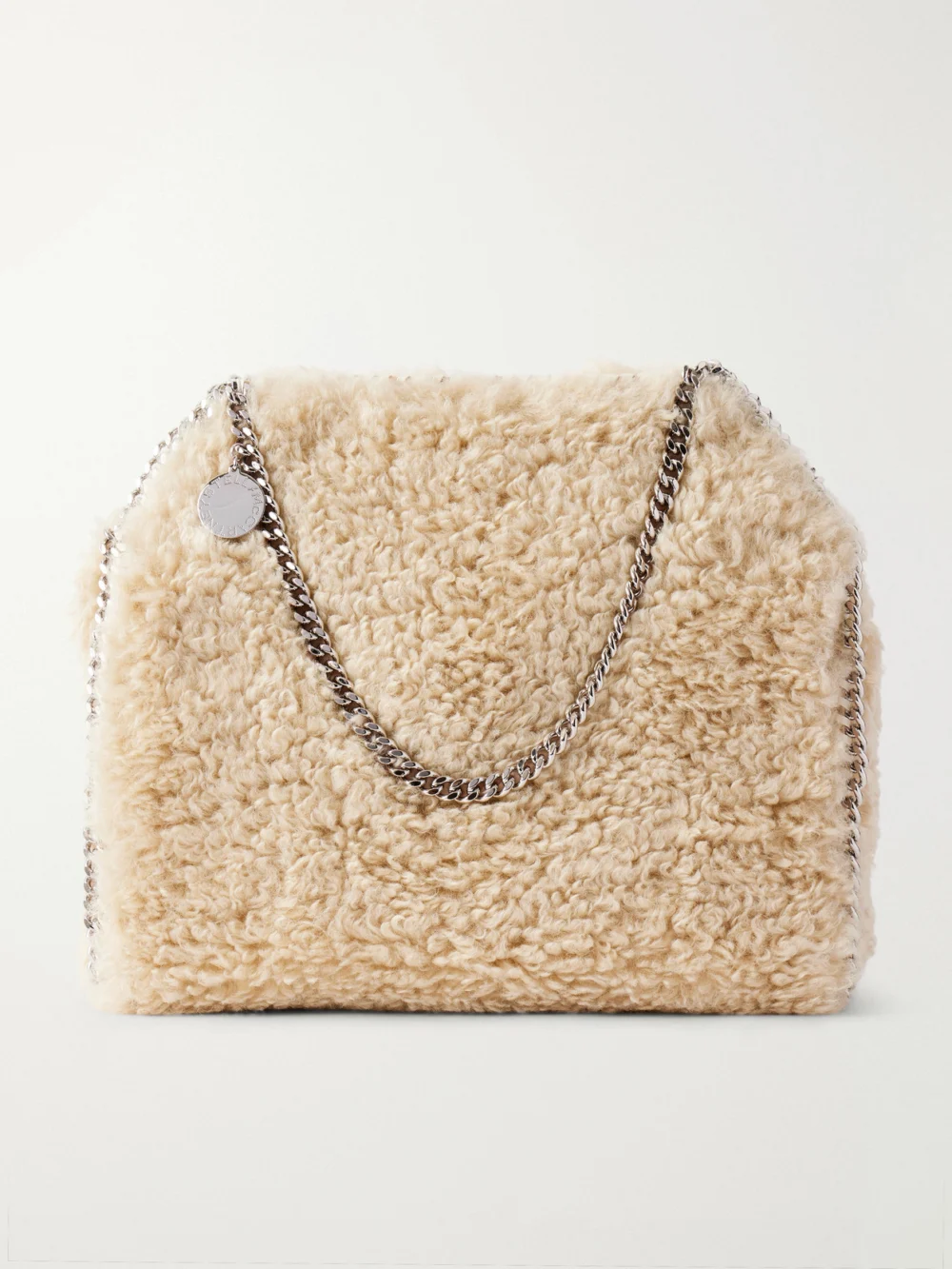 Stella McCartney Falabella Chain-detailed Plush Tote in neutral