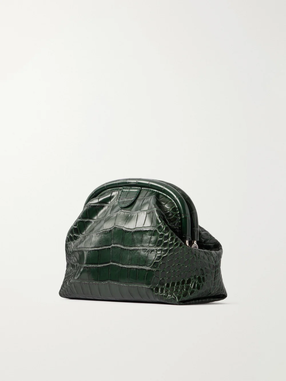Back view of the Stella McCartney Falabella Croc-effect Vegetarian Material Clutch