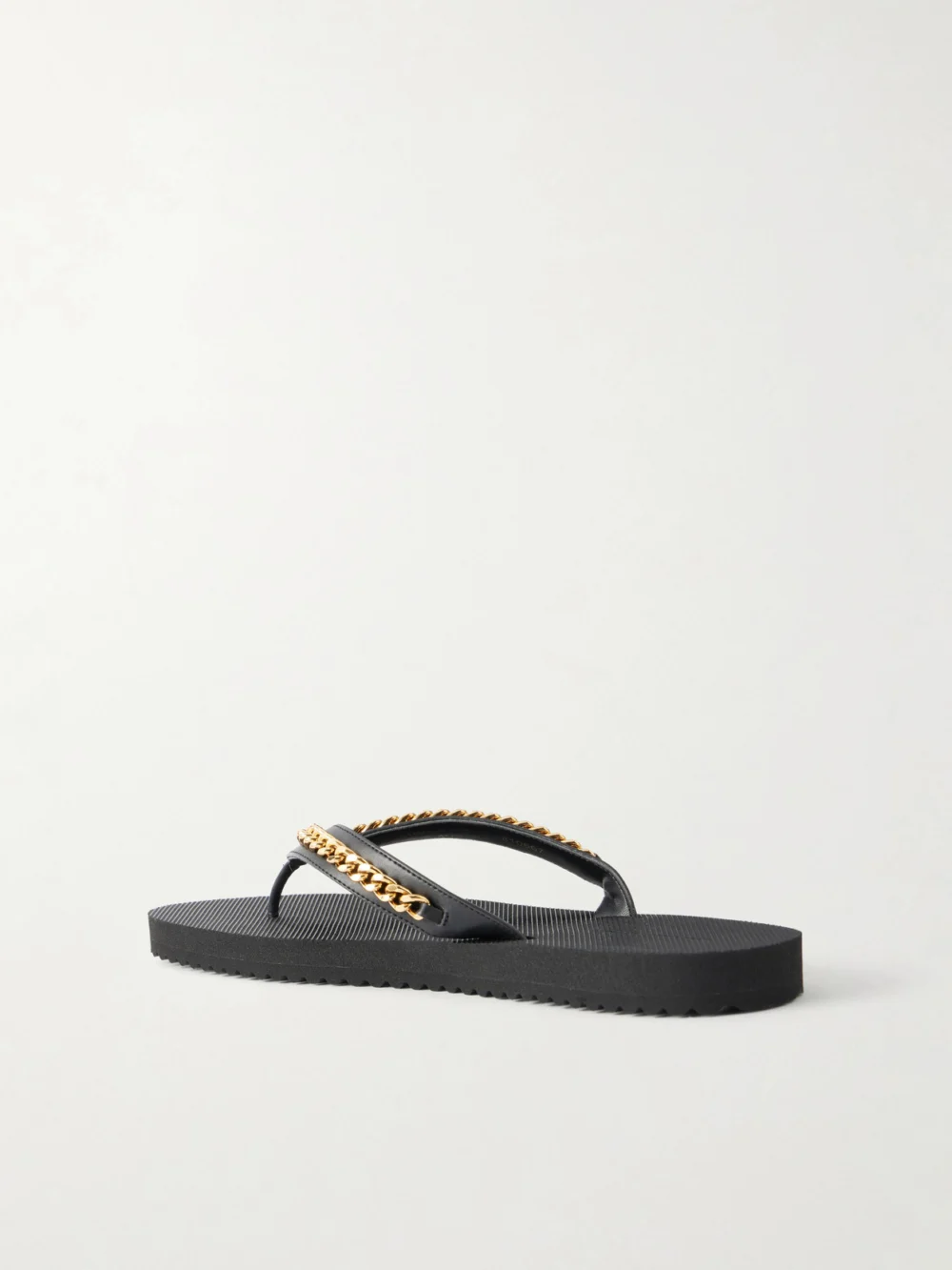 Back view of the Stella McCartney Falabella Embellished Vegetarian Material Flip Flops