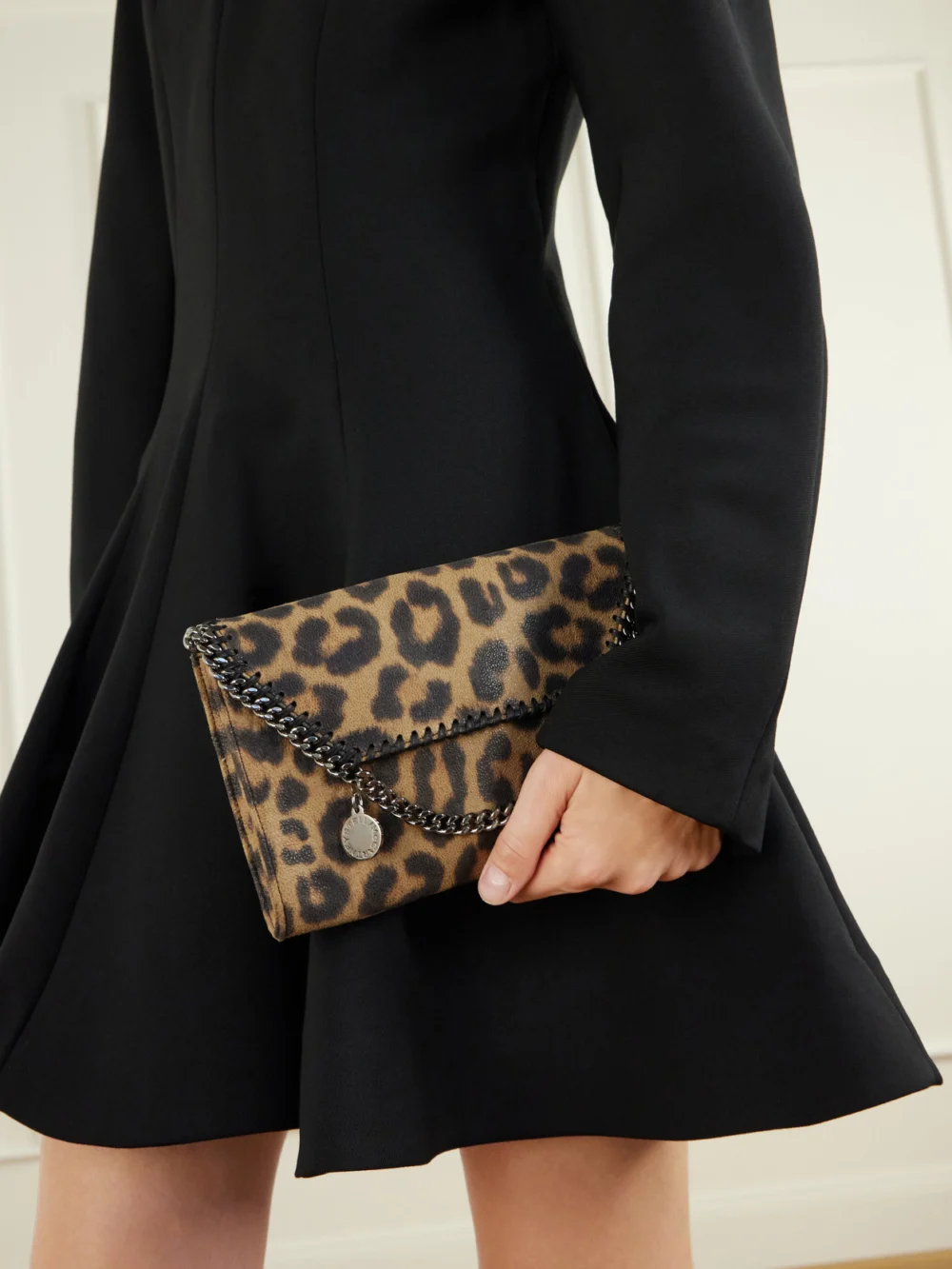 Stella McCartney Falabella Leopard-print Shoulder Bag, styled view