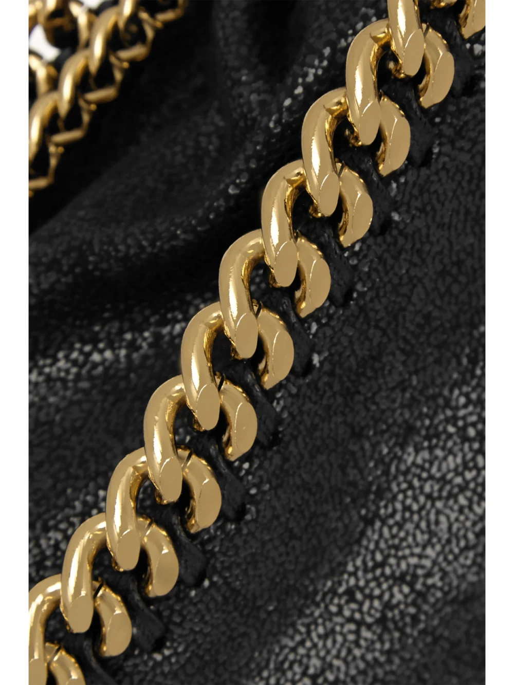 Close-up detail of the Stella McCartney Falabella Mini Vegetarian Material Shoulder Bag