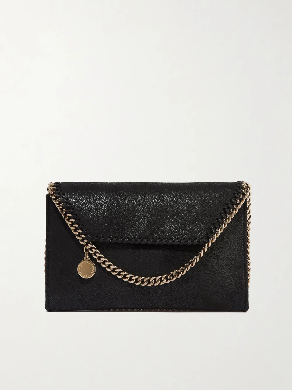 Stella McCartney Falabella Mini Vegetarian Material Shoulder Bag in black
