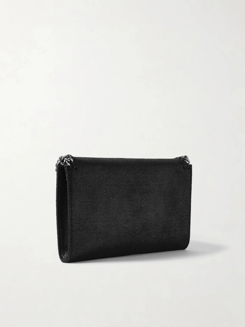 Back view of the Stella McCartney Falabella Mini Vegetarian Textured-leather Shoulder Bag