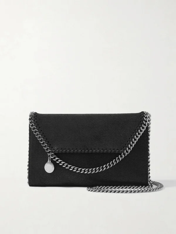 Stella McCartney Falabella Mini Vegetarian Textured-leather Shoulder Bag