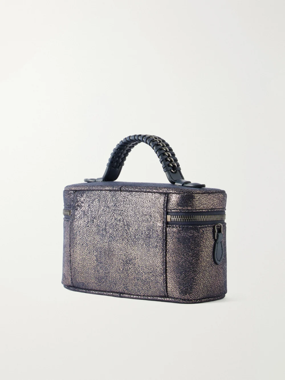 Back view of the Stella McCartney Falabella Vanity Metallic Vegetarian Material Shoulder Bag