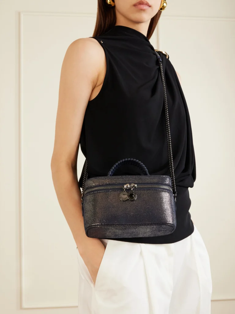 Stella McCartney Falabella Vanity Metallic Vegetarian Material Shoulder Bag