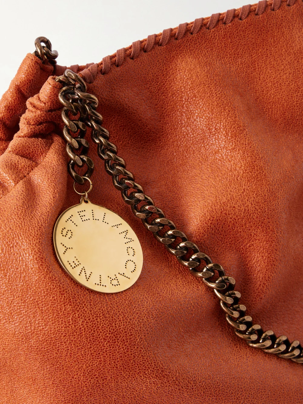 Close-up detail of the Stella McCartney Falabella Vegetarian Material Tote