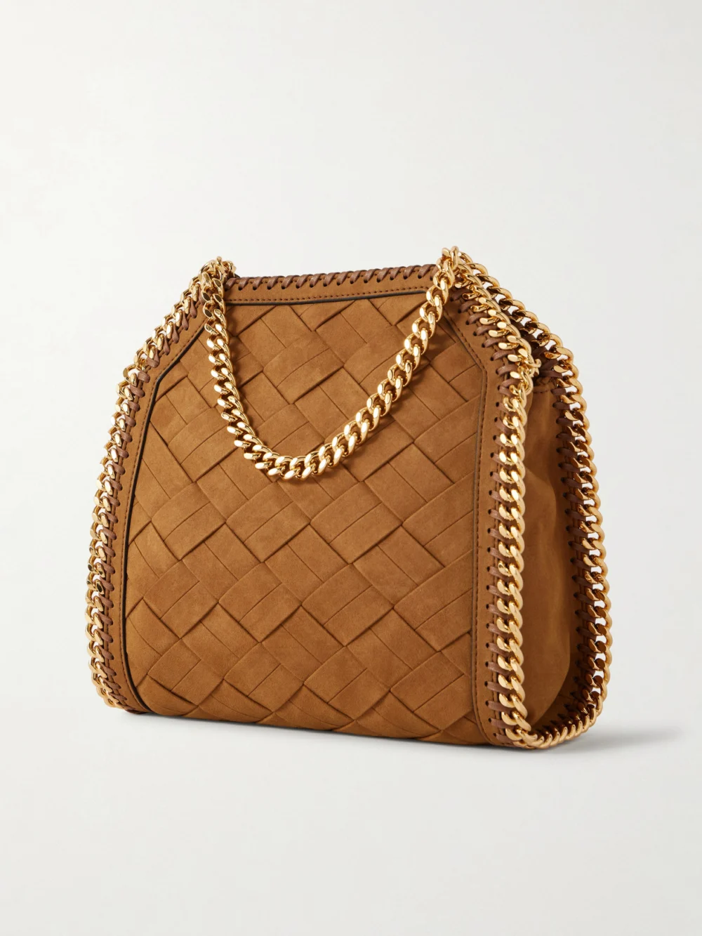 Back view of the Stella McCartney Falabella Woven Shoulder Bag