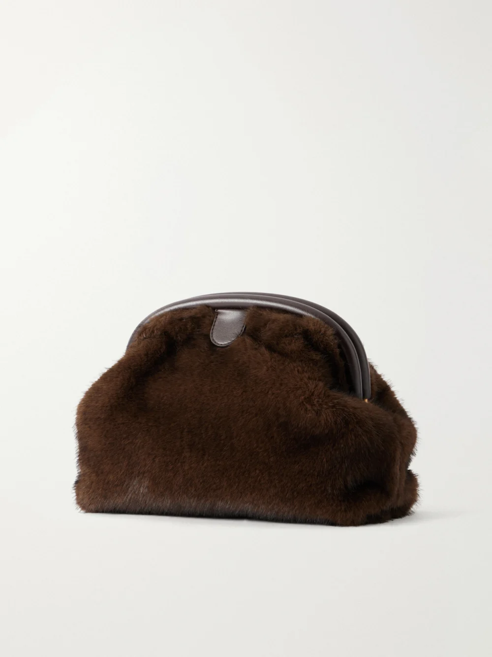 Back view of the Stella McCartney Flabella Plush Clutch Bag