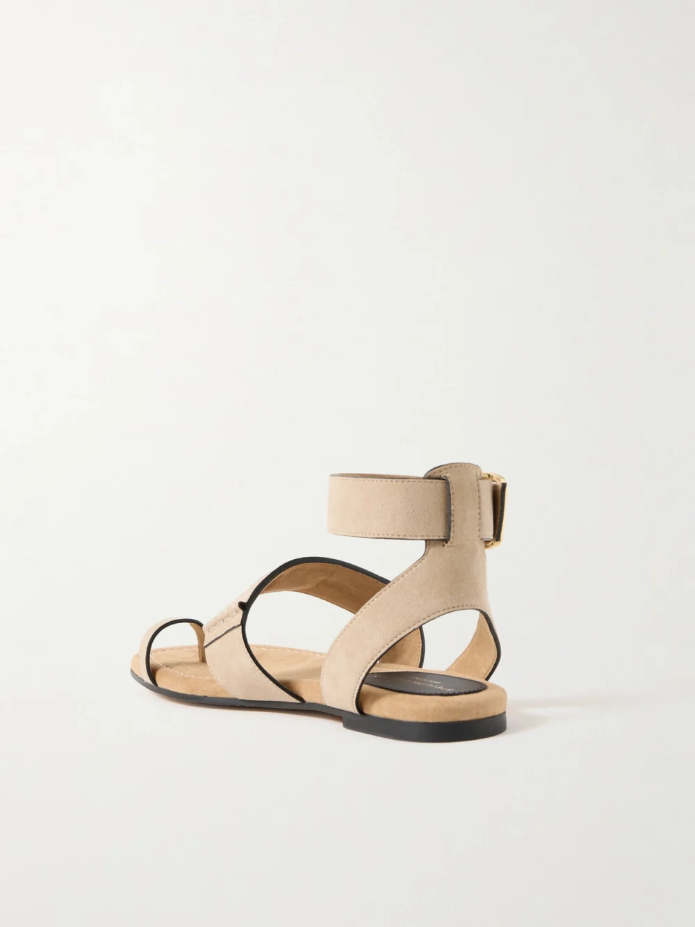 Back view of the Stella McCartney Gaia Buckled Brushed Vegan Material Sandals