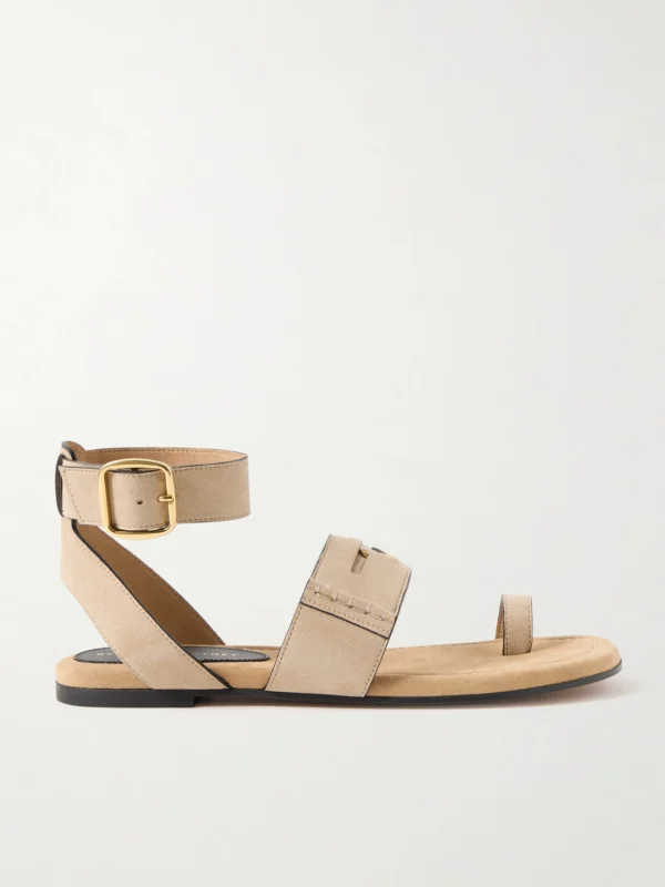 Stella McCartney Gaia Buckled Brushed Vegan Material Sandals