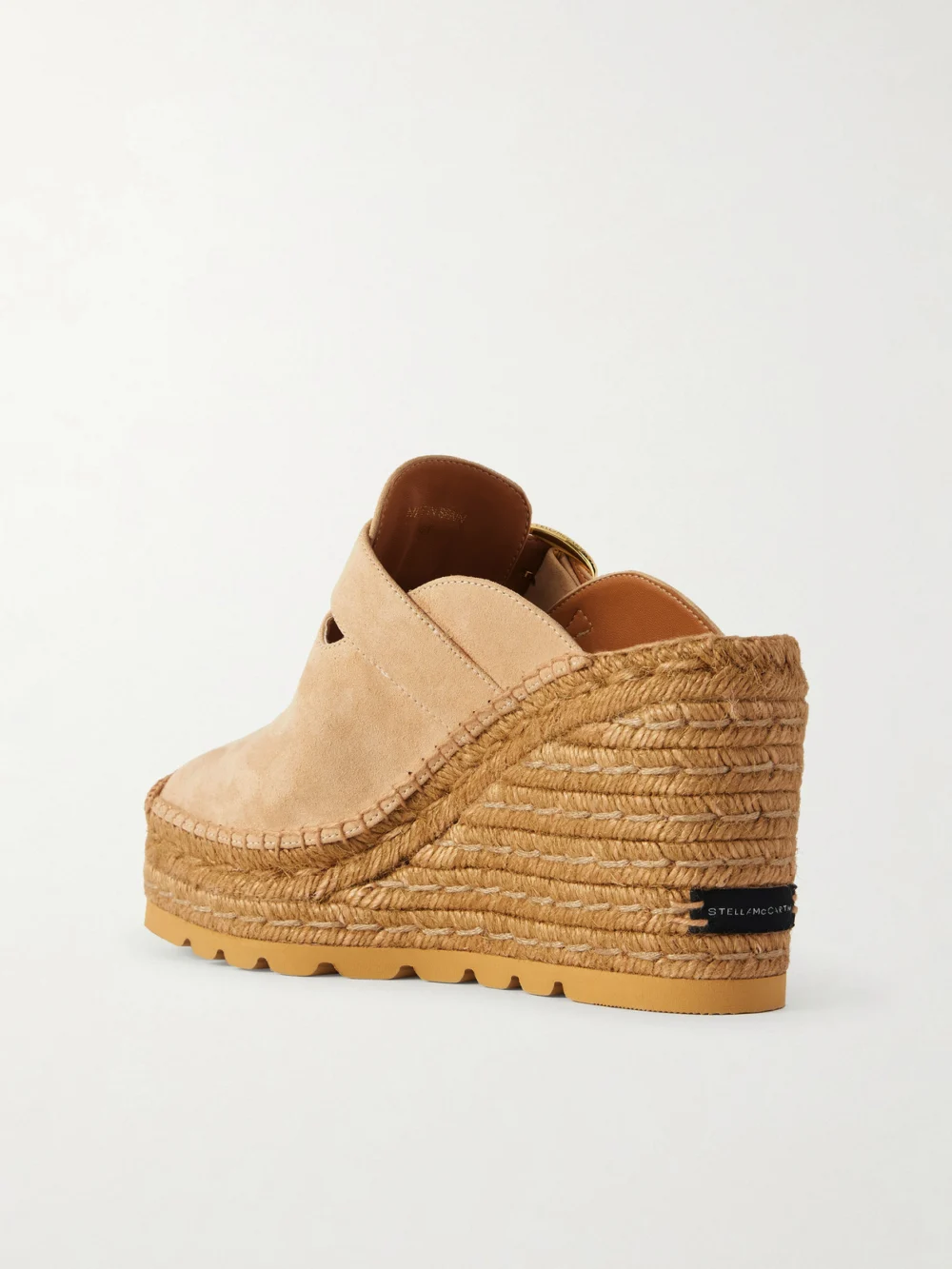 Back view of the Stella McCartney Gaia Espadrille Wedge Clogs