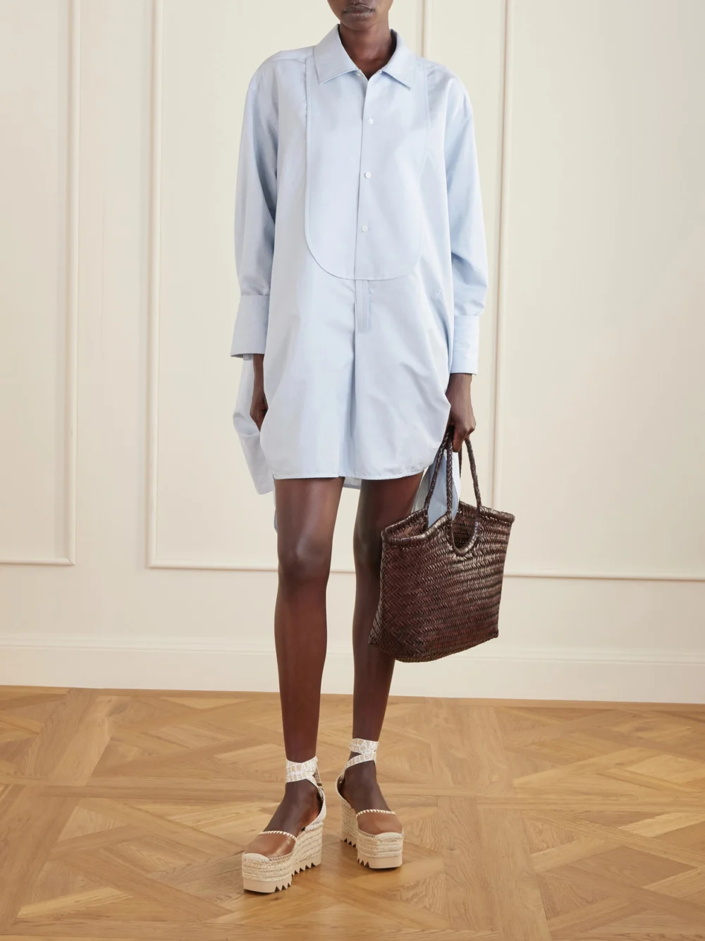 Stella McCartney Gaia Espadrille Wedge, styled view