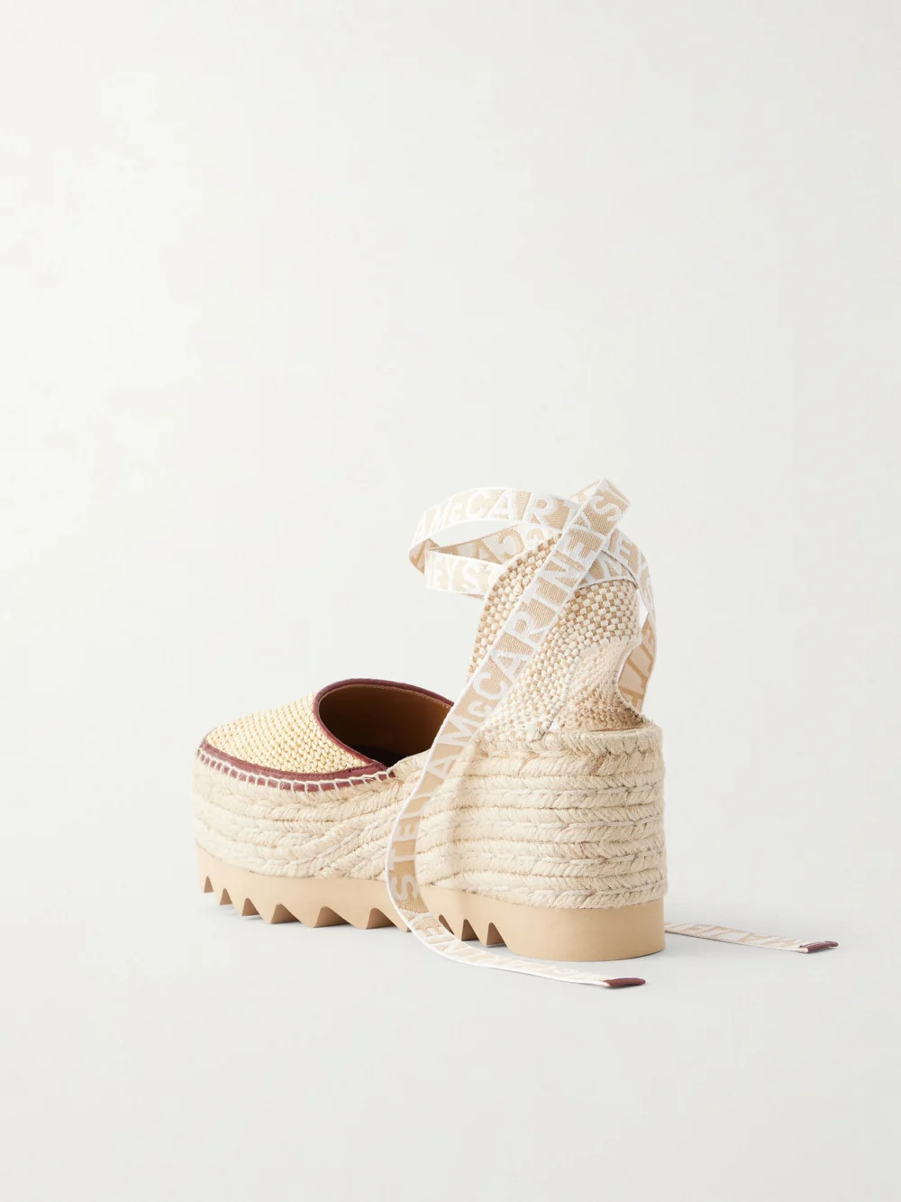 Back view of the Stella McCartney Gaia Espadrille Wedges