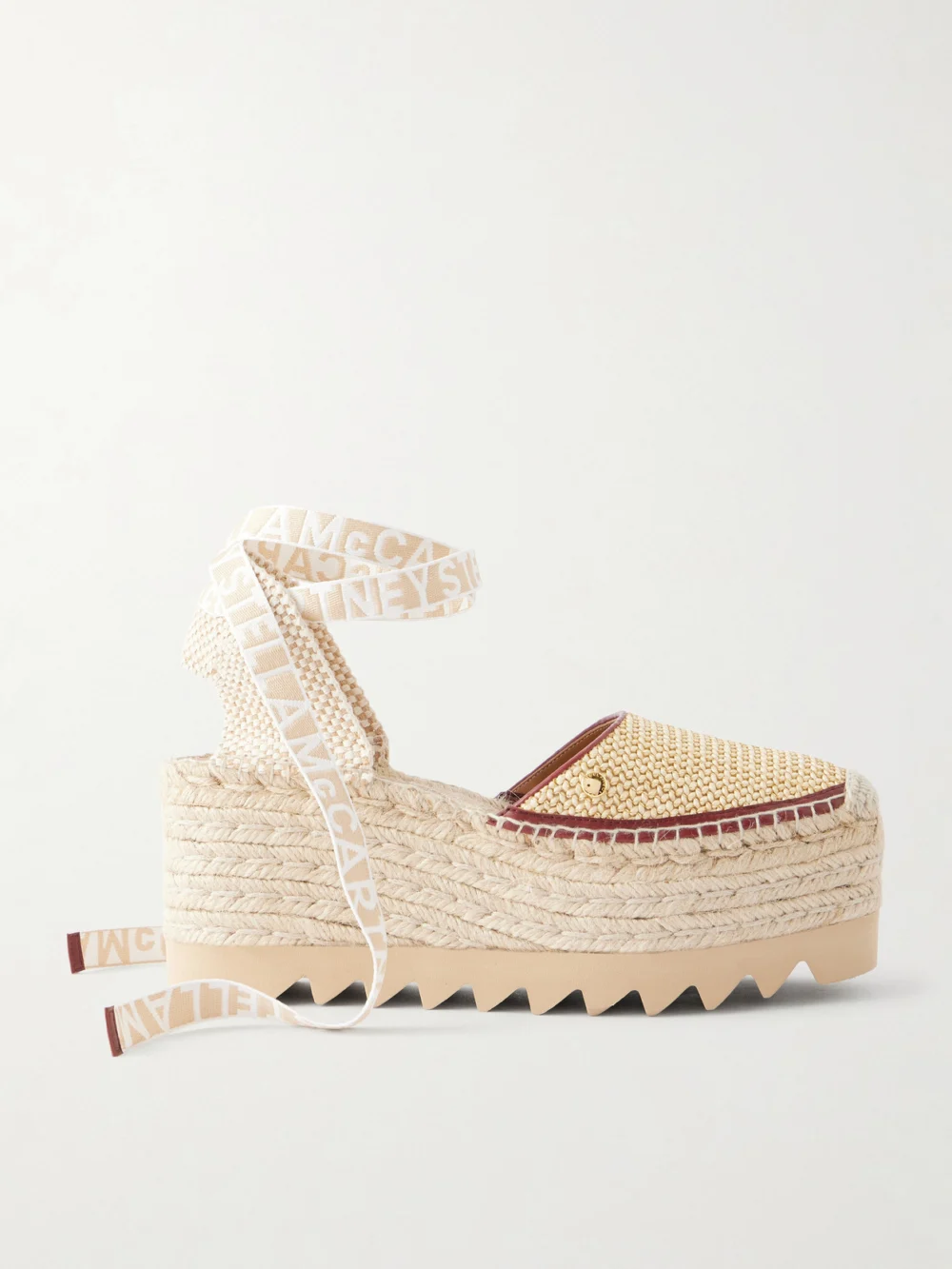 Stella McCartney Gaia Espadrille Wedges in beige
