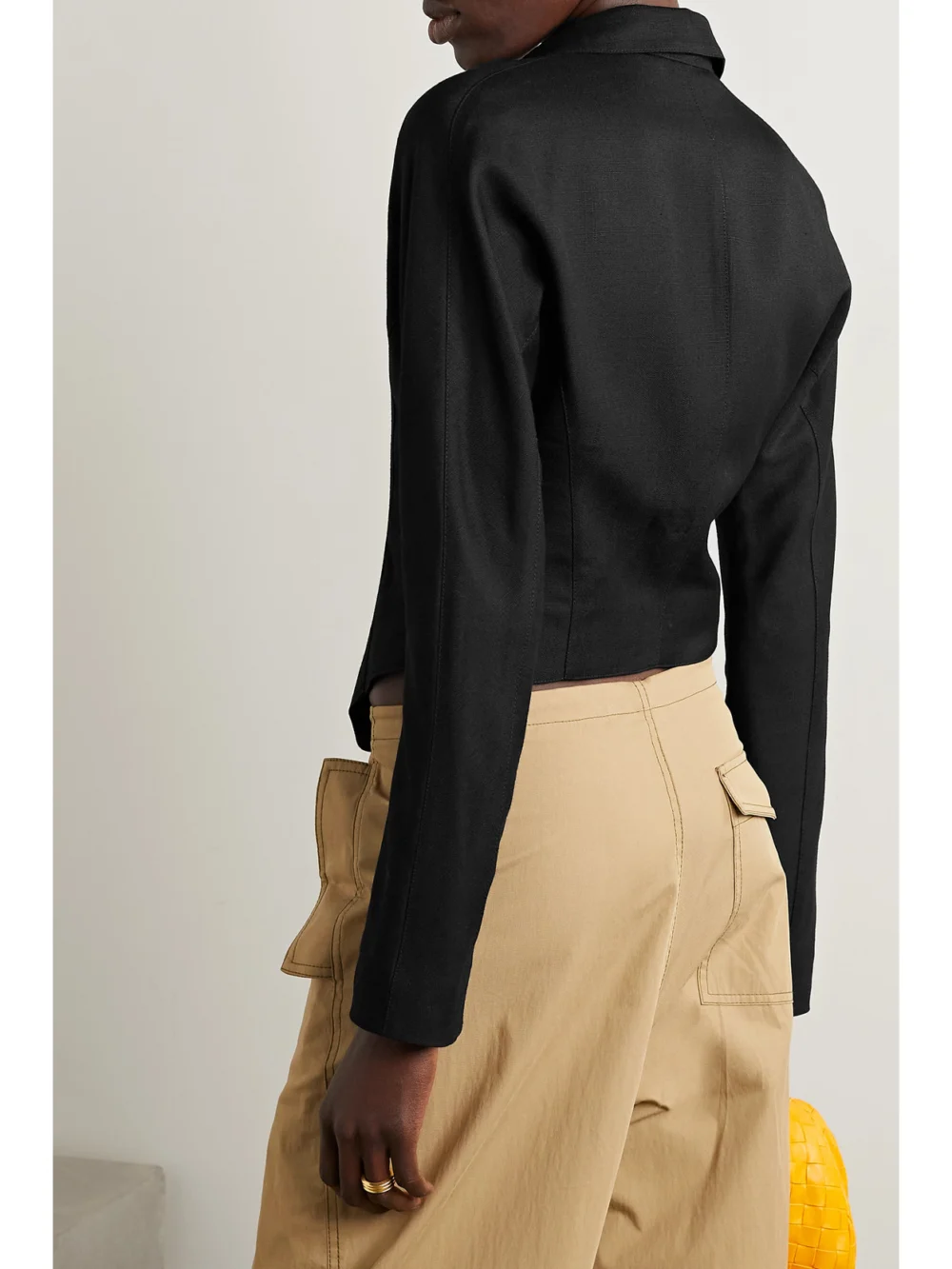 Back view of the Stella McCartney Grain De Poudre Jacket