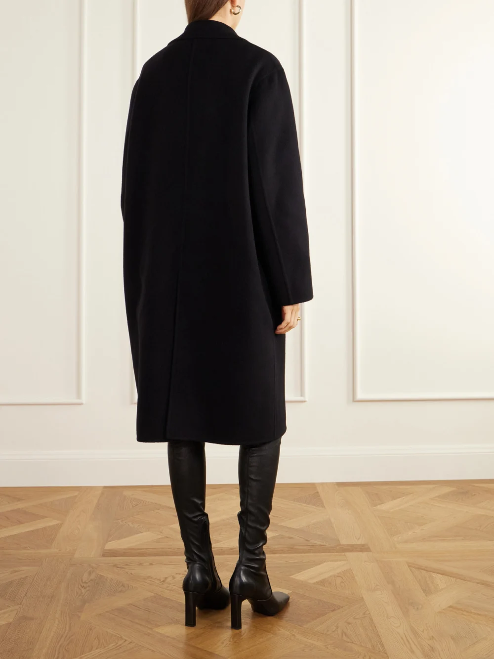 Back view of the Stella McCartney Iconic Double-breasted Wool Coat