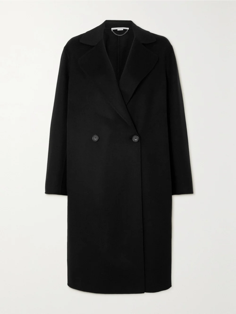 Stella McCartney Iconic Double-breasted Wool Coat in black