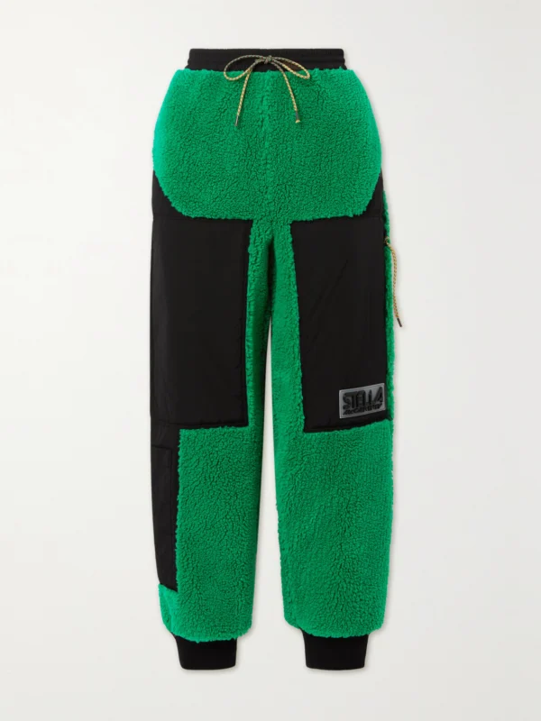 Stella McCartney Kara Recycled Faux Shearling and Shell Track Pants