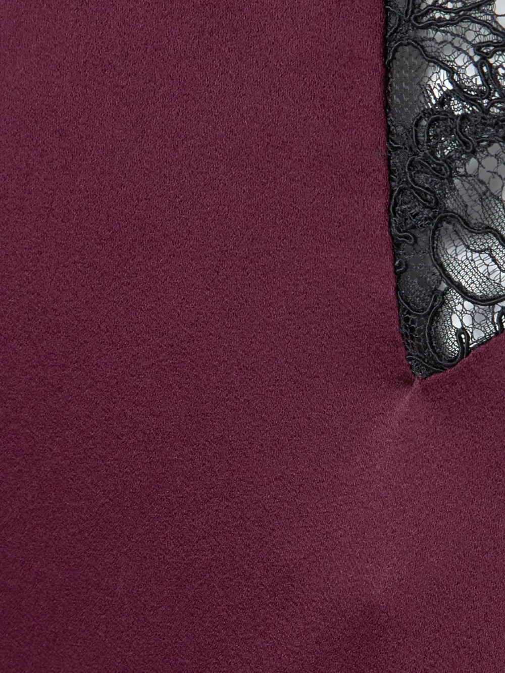 Close-up detail of the Stella McCartney Lace-trimmed Satin Midi Dress