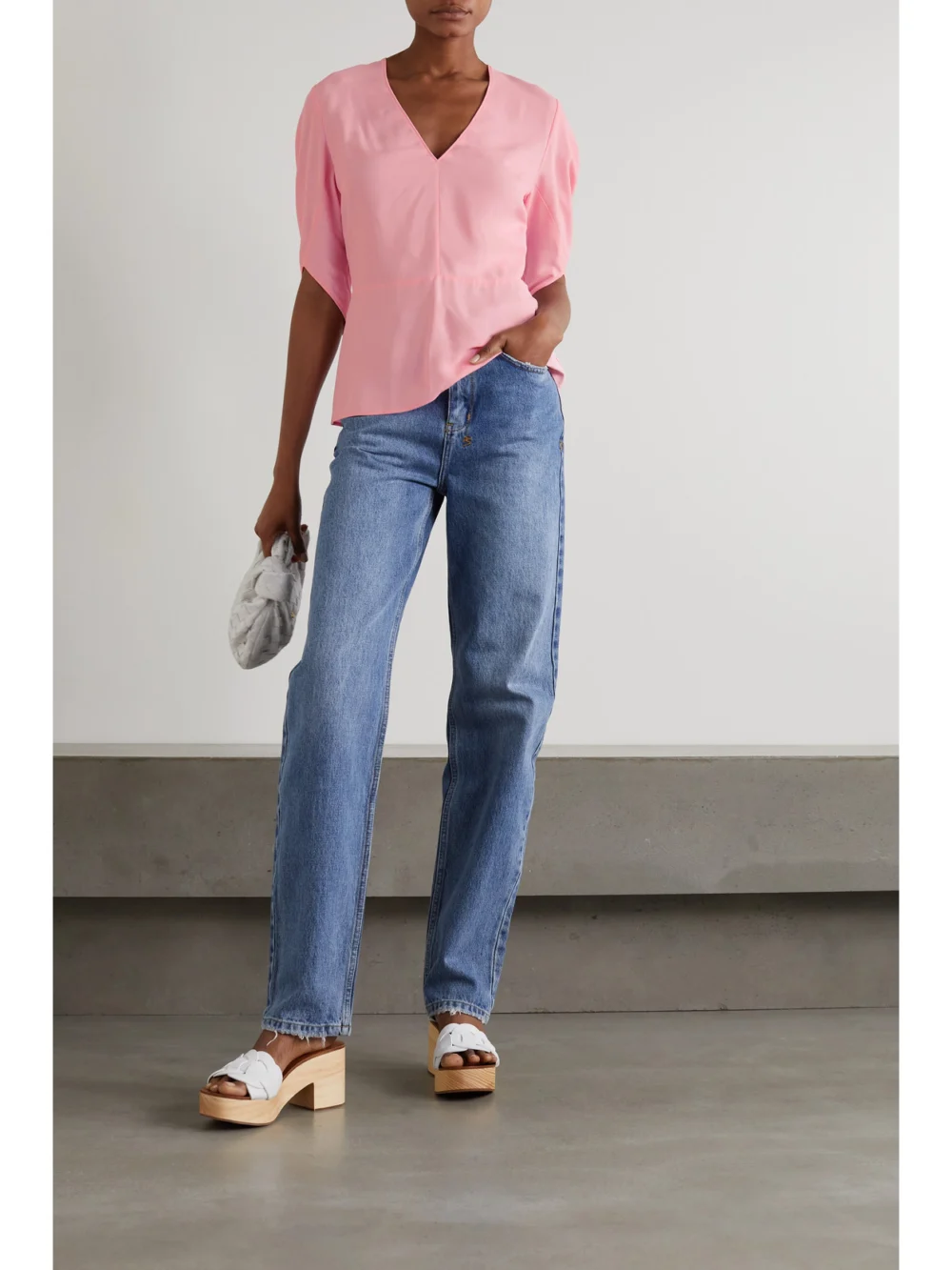 Stella McCartney Melody Crepe Top, worn by a model