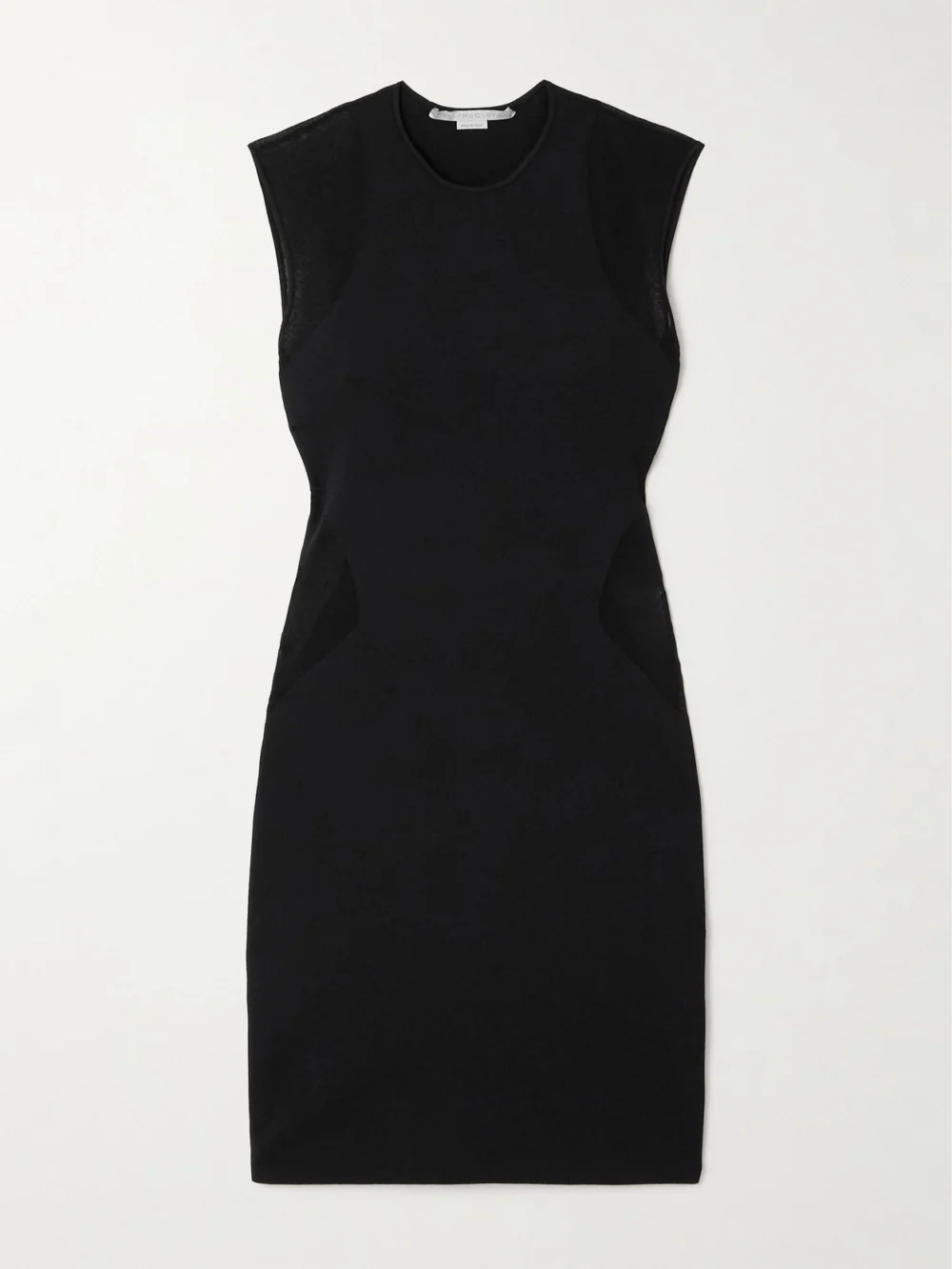 Stella McCartney Miracle Paneled Stretch-knit Mini Dress in black