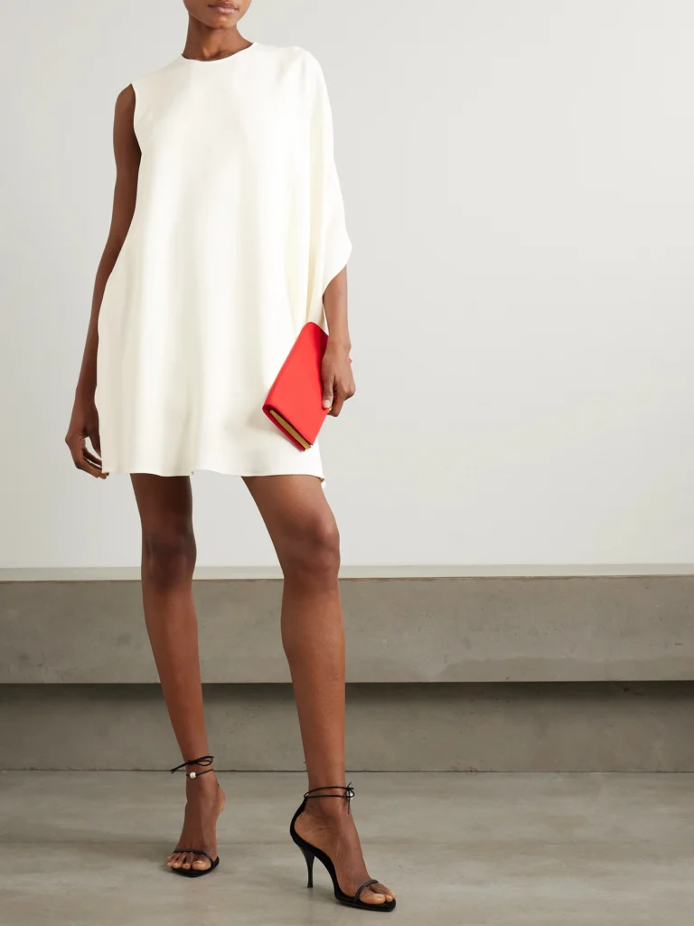 Stella McCartney One-shoulder Crepe Mini Dress