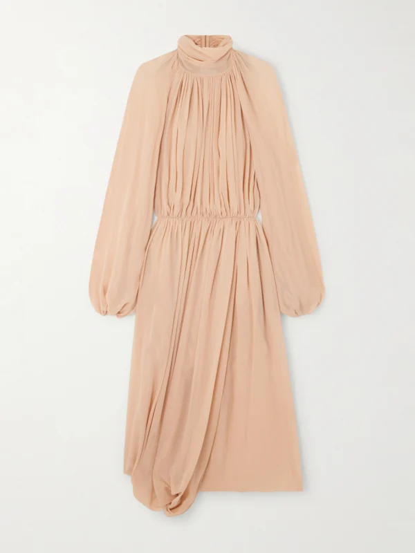 Stella McCartney Open-back Silk-crepon Midi Dress