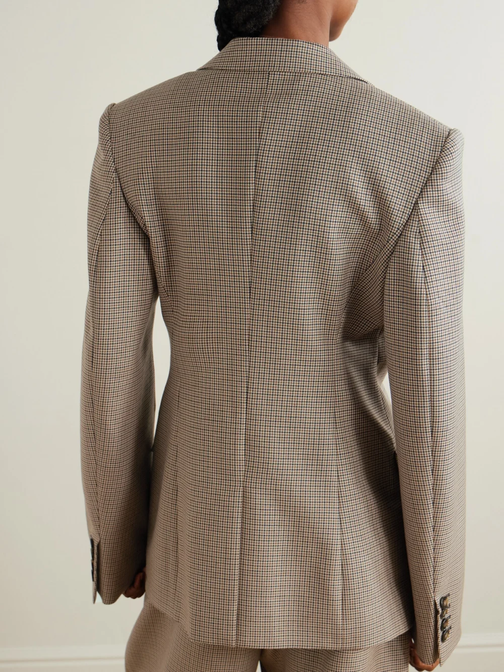 Back view of the Stella McCartney Oversized Houndstooth Wool Blazer