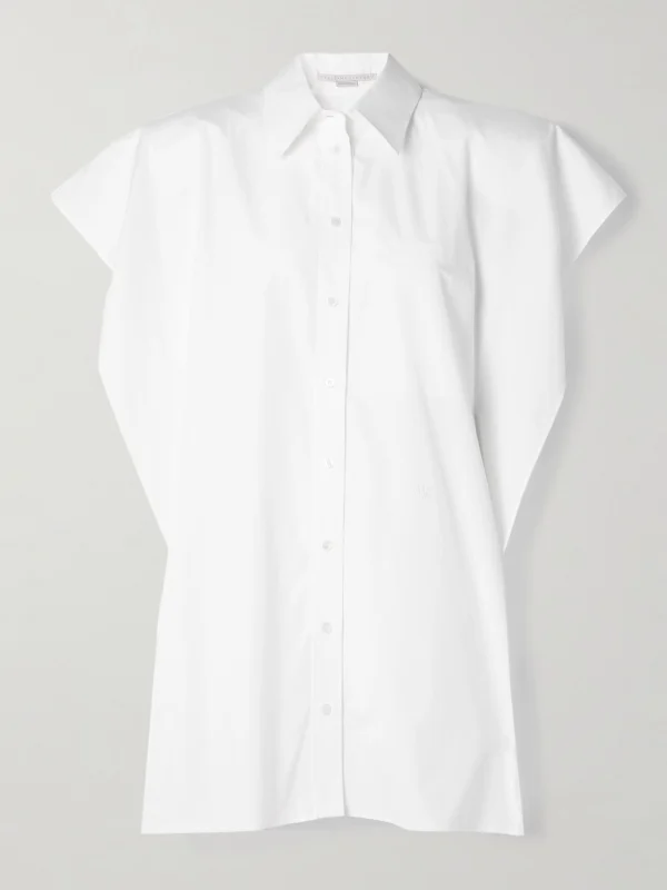 Stella McCartney Oversized Organic Cotton-poplin Mini Shirt Dress