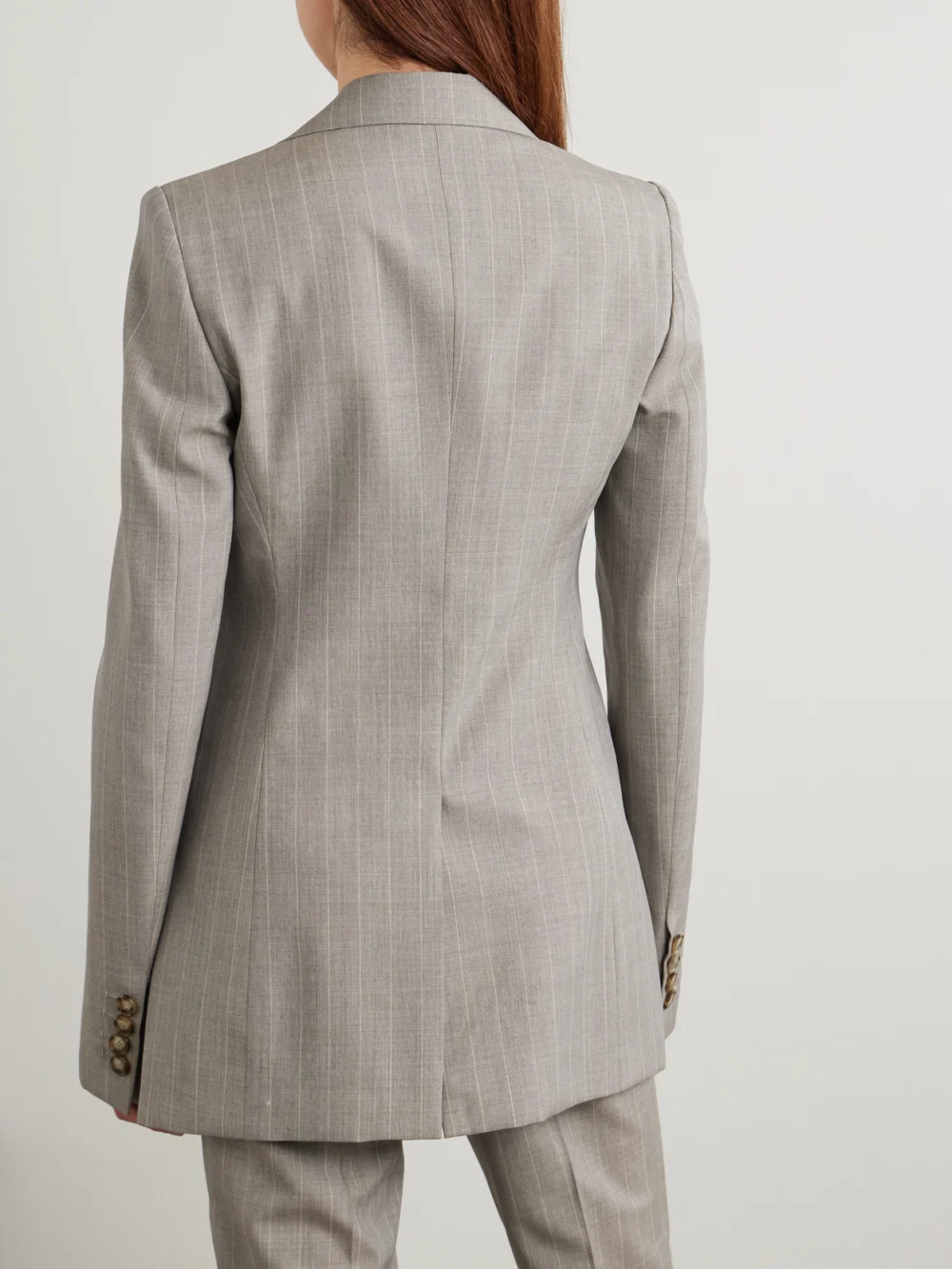 Back view of the Stella McCartney Pinstriped Wool Blazer