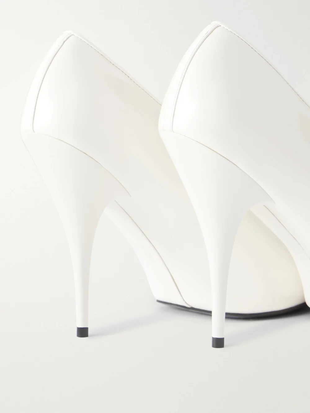 Close-up detail of the Stella McCartney Plateau Satin Pumps