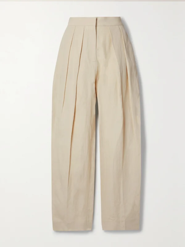 Stella McCartney Pleated Crepe Straight-leg Pants