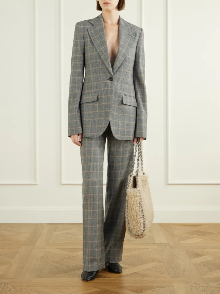 Stella McCartney Prince of Wales Checked Wool Blazer