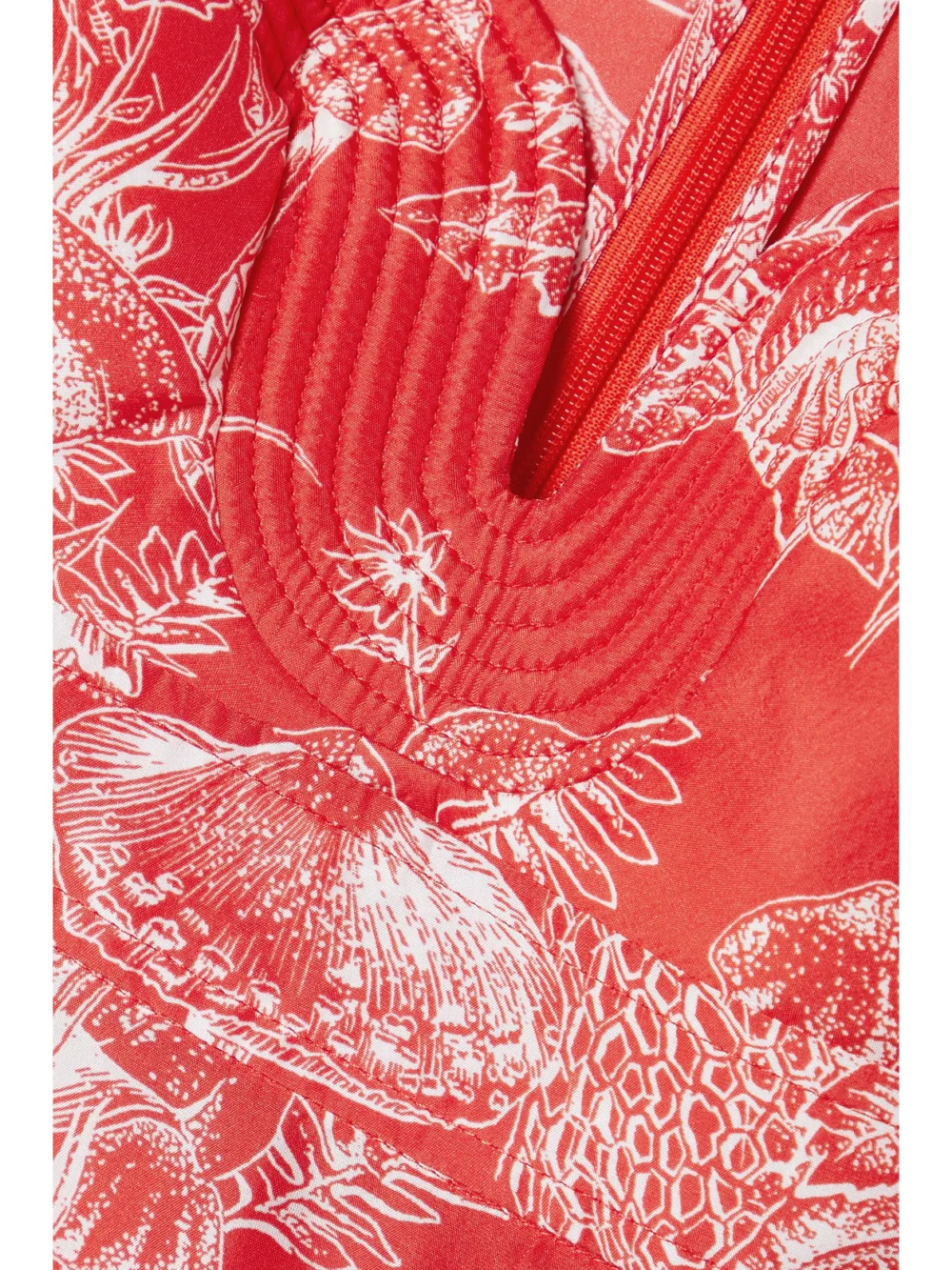 Close-up detail of the Stella McCartney Printed Silk Midi Dress